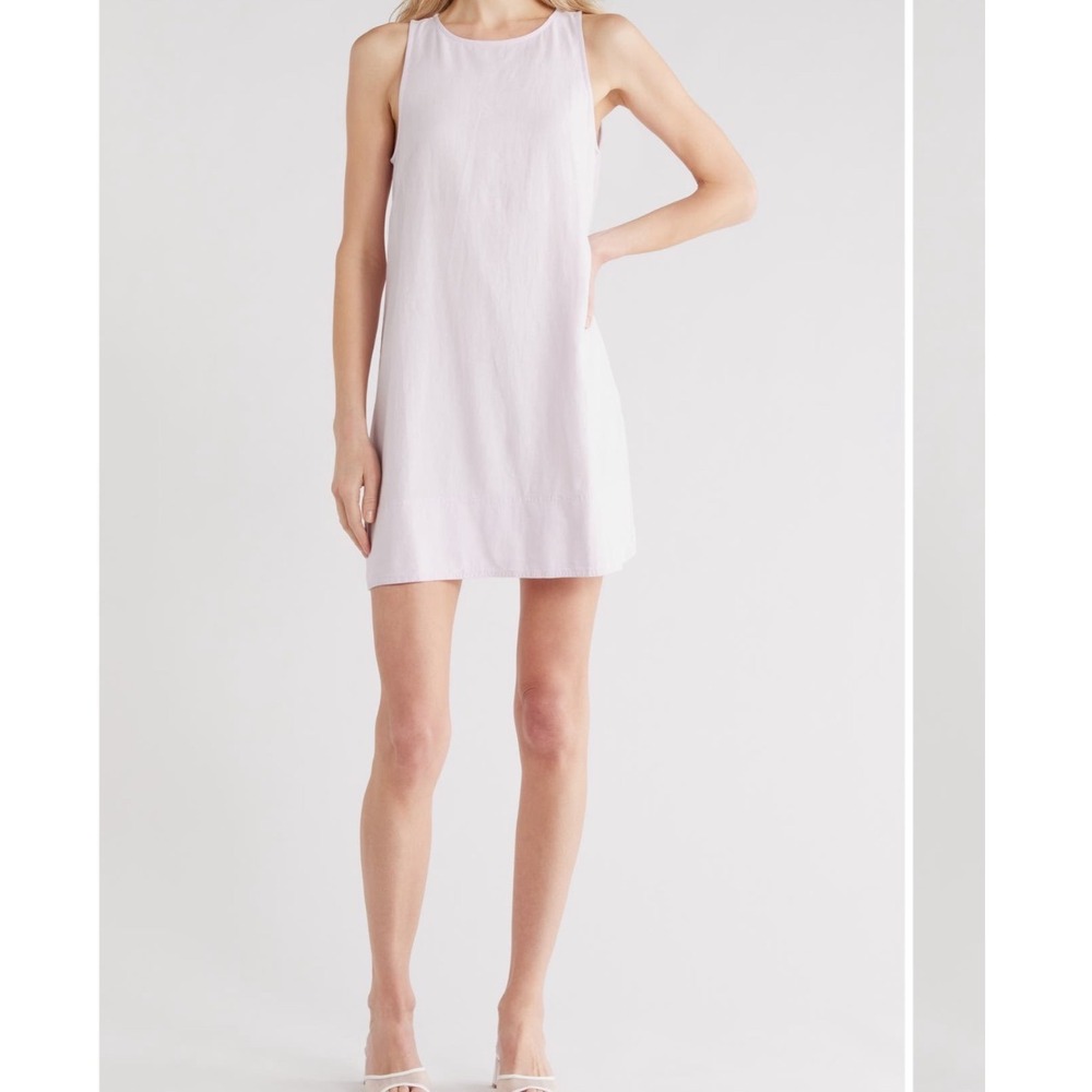 Madewell Linen Blend Shift Dress Lavender Sleeveless P3269 Womens Size S
